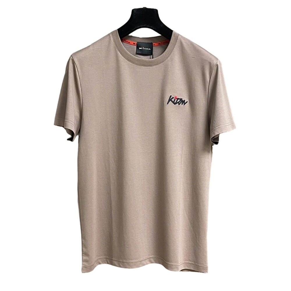 Kiton Nude Pink Round Neck Short Sleeve T-Shirt